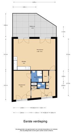 Floorplan - Pablo Picassostraat 109, 3544 NX Utrecht
